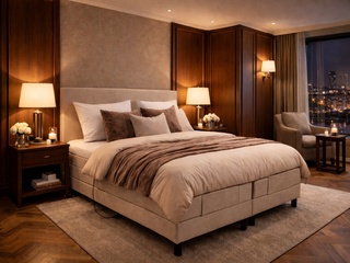 Elektrische boxspringcombinatie, M-Ray, Sense Exclusief, Beige